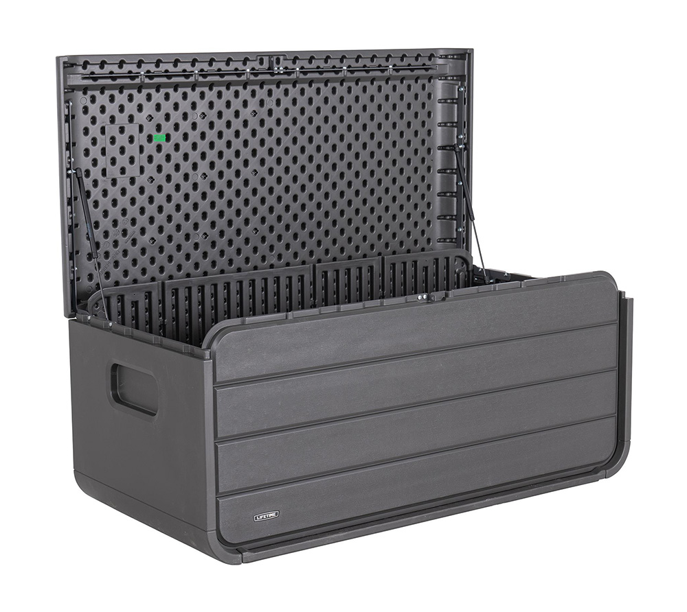 Lifetime Kunststoff Gartenbox Space L | 515 L | Kissenbox & Auflagenbox | Anthrazit