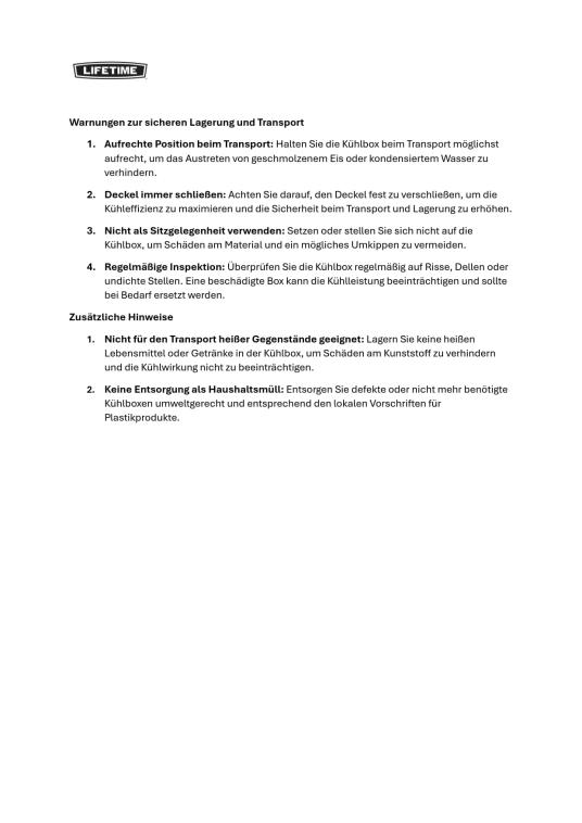 Lifetime Kunststoff Kühlbox Premium 52 L | passive Kühlbox | Grau | 44x69x44 cm 