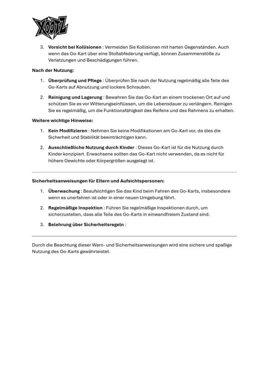 Xootz Go-Kart Viper | Grün | 114x62x62 cm 