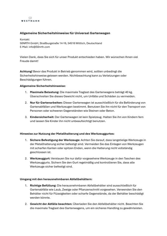 Westmann Metall Gartentrolley Universal | Schwarz/Grün | 40x56x104 cm 
