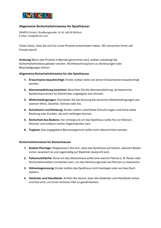 Zwerkules Lolla 2 | Kinder Stelzenhaus mit Rutsche und Schaukel | Holz  