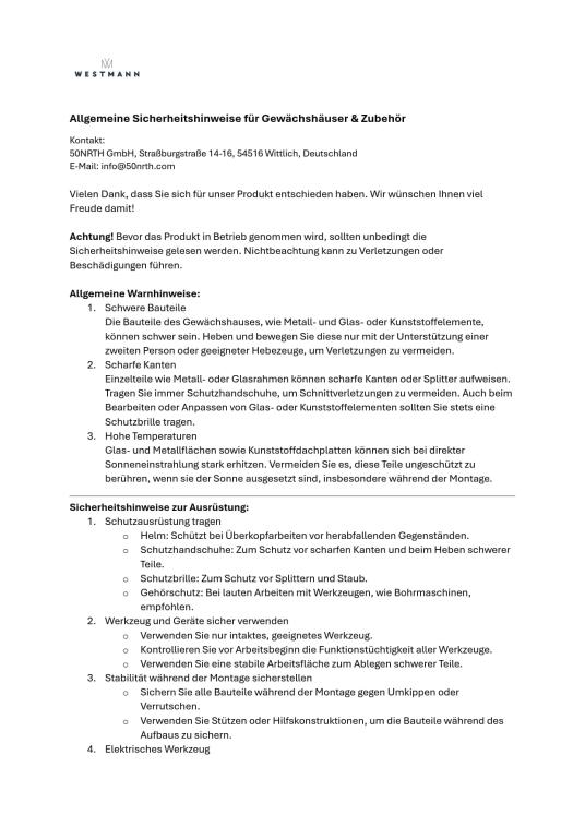 Westmann Aluminium Gewächshaus Flora 64 | Silber | 132x190x201 cm 