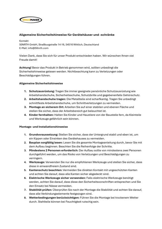 Spacemaker Metall Gerätehaus 65 | Grau | 151x194x190 cm 