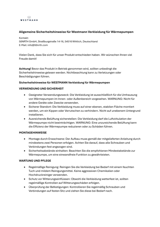 Westmann Boxa M | Verkleidung Wärmepumpe | Holzoptik  
