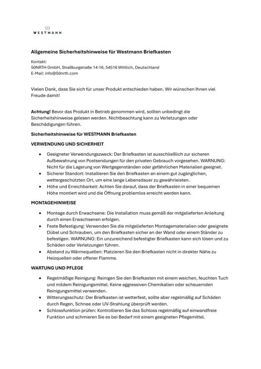 Westmann Brixa B | Wandmontage Briefkasten mit Zeitungsfach | Anthrazit 