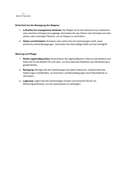 Westmann Prakta M | Kunststoff Gartenwagen | mit Kippfunktion 