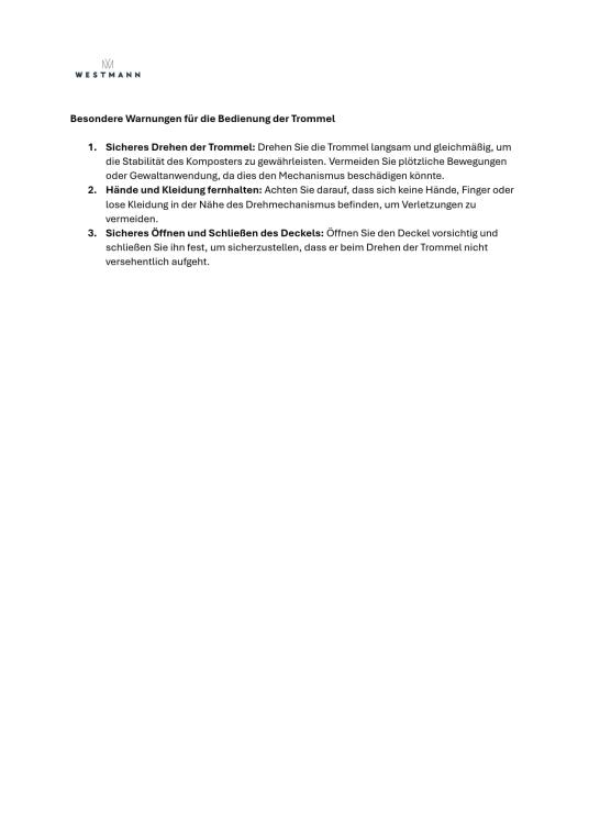 Westmann Kunststoff Trommelkomposter Humus | 60 L | 60x74x36 cm 