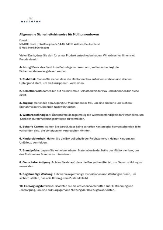 Westmann Stahl Mülltonnenbox und Gerätebox | Anthrazit | 101x104x134 cm 