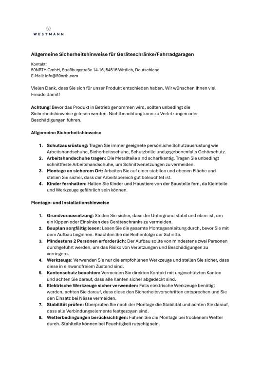 Westmann Velos 2 | Metall Fahrradgarage | abschließbar 