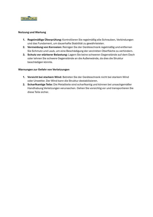 Trimetals Metall Geräteschrank Guardian D43 | Grau | 98x136x187 cm 