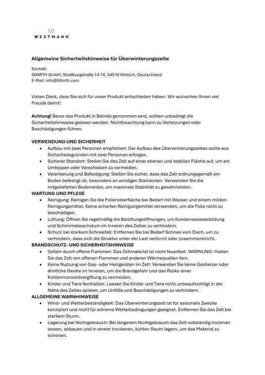 Westmann Überwinterungszelt & Foliengewächshaus Olive | Weiß | 160x160x183 cm 