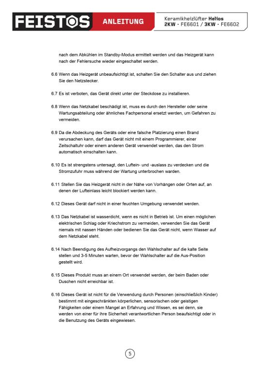 FEISTOS Heizlüfter Ikarus 5000 | 5000 W | 36x32x45 cm 