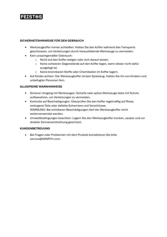 FEISTOS Manos 82 | Werkzeugkoffer bestückt | 82 Teile 