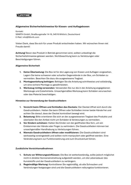 Lifetime Kunststoff Gartenbox Space L | 515 L | Kissenbox & Auflagenbox | Anthrazit | 72x147x65 cm 