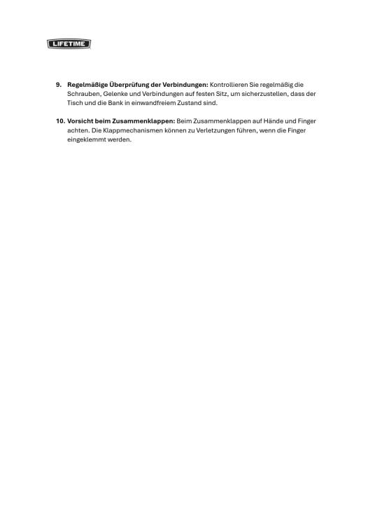 Lifetime Kunststoff Klapptisch Camping | Weiß | 183x76x74 cm 