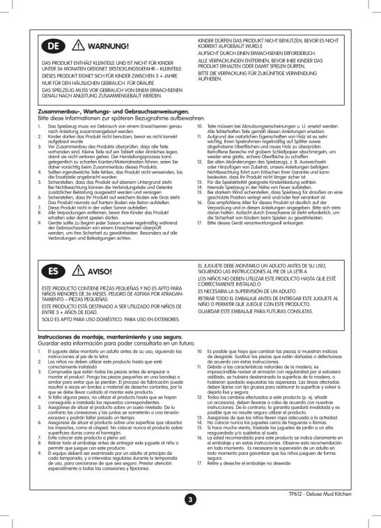 TP Toys Holz Matschküche Murmeltier Deluxe | Natur | 136x40x96 cm 