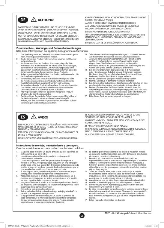 TP Toys Marienkäfer | Holz Matschküche mit Küchenutensilien  