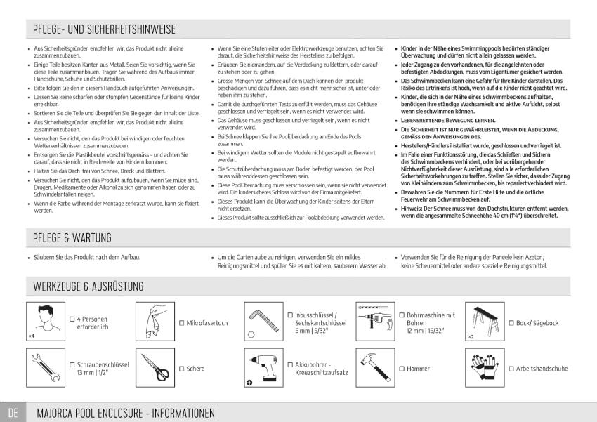 Palram - Canopia Aluminium Poolüberdachung Majorca 46 | Anthrazit | 670x457x81 cm 