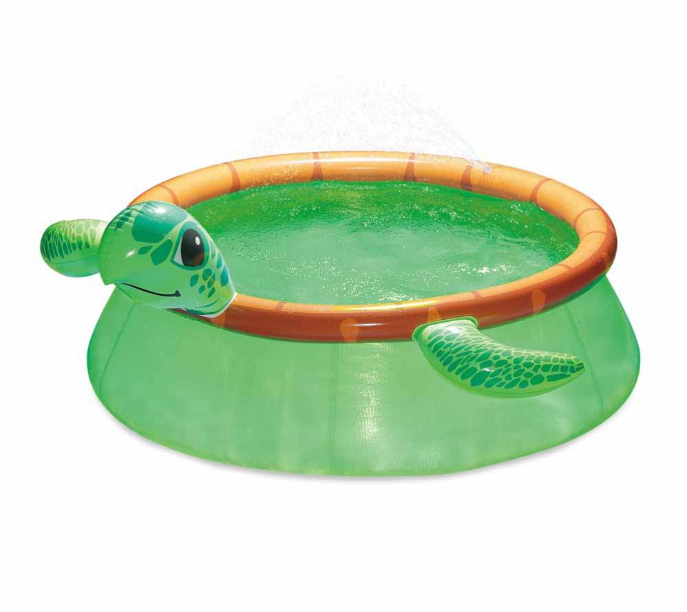 Kinderbecken Planschbecken Kinderbadespaß Schildkröten Sonnenschutz 94 cm 