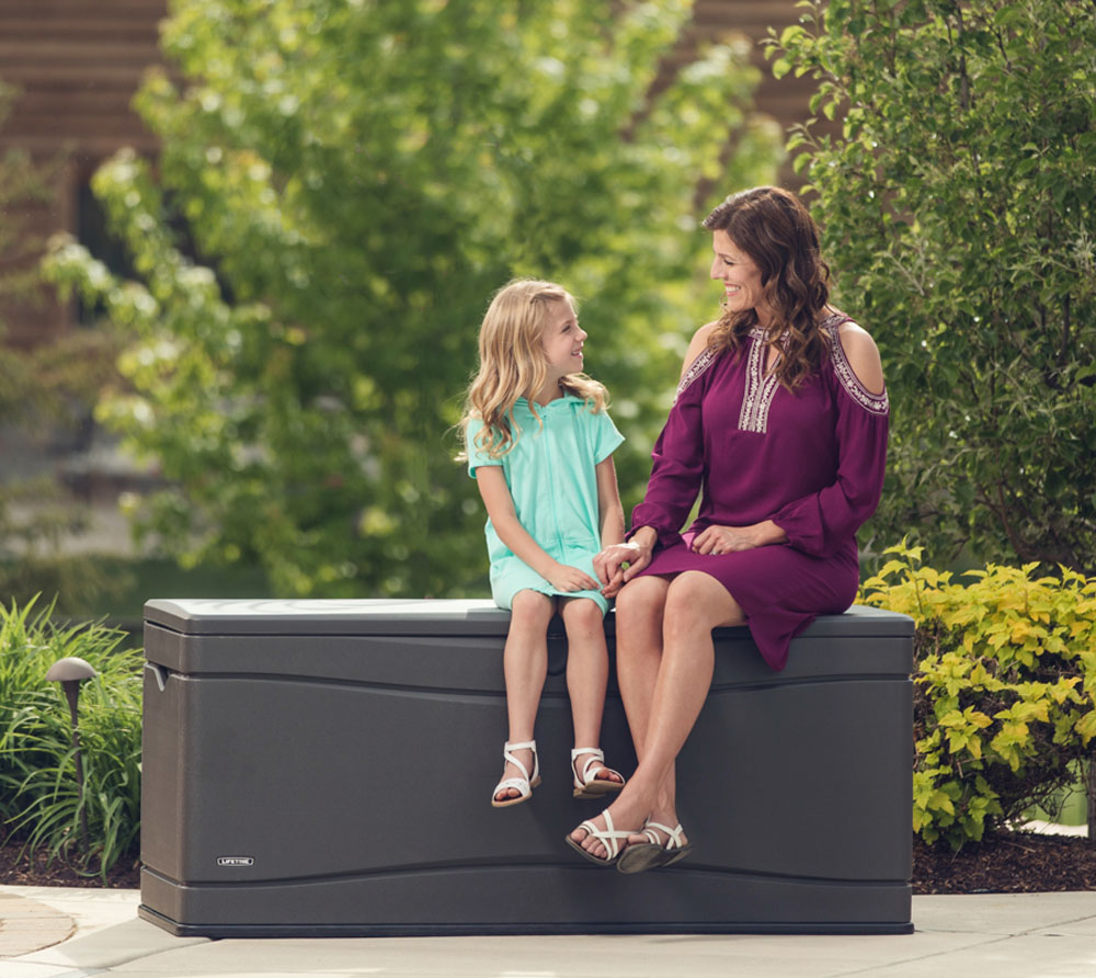 Lifetime Kunststoff Kissen Gartenbox 495 L | Auflagenbox & Gartentruhe | Carbongrau