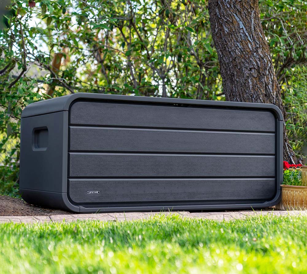 Lifetime Kunststoff Gartenbox Space L | 515 L | Kissenbox & Auflagenbox | Anthrazit