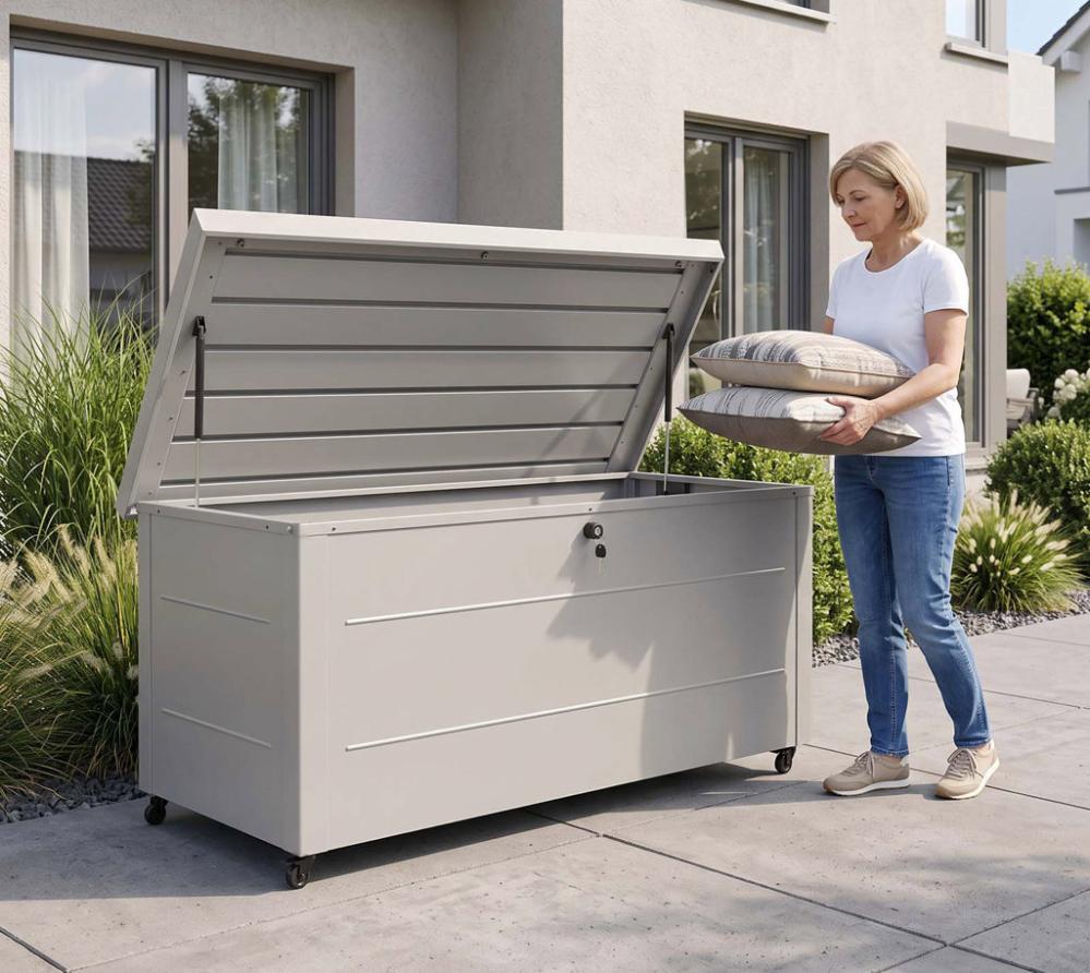 WESTMANN SIGNATURE Condo | Metall Gartenbox 512 L | Silbergrau