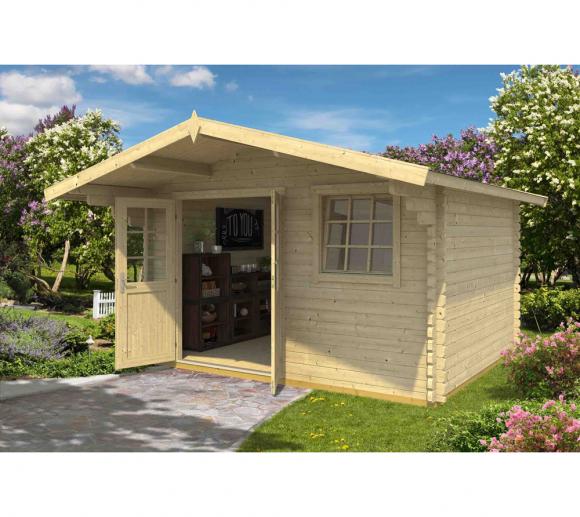 Lasita Maja Gartenhaus Gotland 2e Holzhaus 4x4 5m 40mm Natur