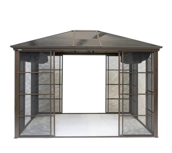 Sojag Aluminium Pavillon Castel 12x14 Inkl Sonnenschutz 427x362