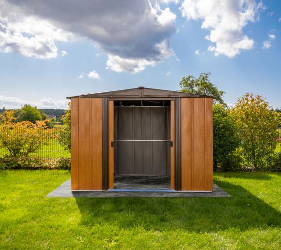Spacemaker Metallgerätehaus Woodlake 8x6 Holzoptik ...