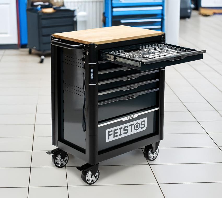 FEISTOS Mento 2 | mobiler Werkstattwagen | bestückt mit 158 Werkzeugen 