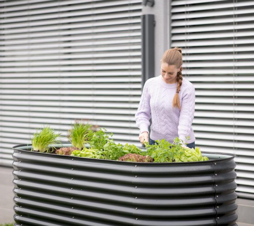 Westmann Metall Hochbeet Gartenbeet Grow Faster anthrazit 240x80x82 cm