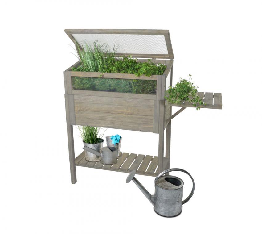 Westmann Holz Hochbeet Urban Gardening grau 118x39x107 cm mygardenhome