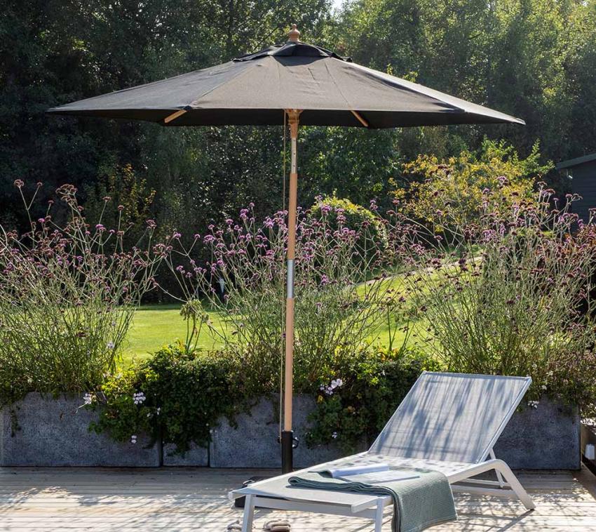 VENTURE HOME Holz Sonnenschirm Corypho Sonnenschirm knickbar