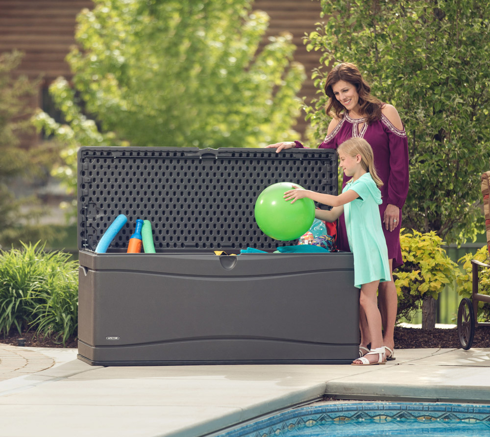 Lifetime Kunststoff Kissen Gartenbox 495 L | Auflagenbox & Gartentruhe | Carbongrau
