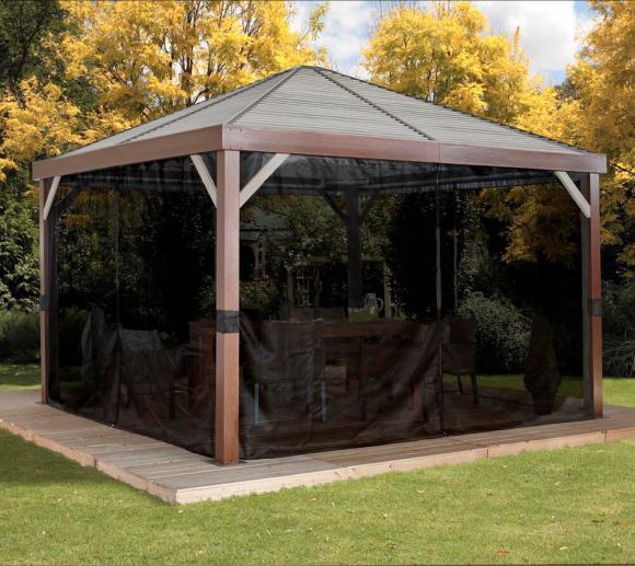 Sojag Aluminium Pavillon South Beach 12x12 Holz Edition Inkl