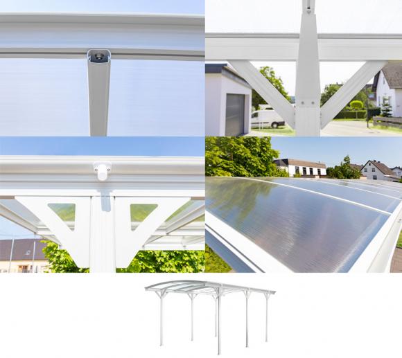 Westmann Aluminium Rundbogen Carport Bergen Weiss 3x5 M Mygardenhome