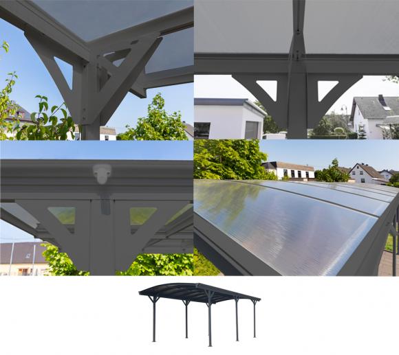 Westmann Aluminium Runddach Carport Stockholm Anthrazit