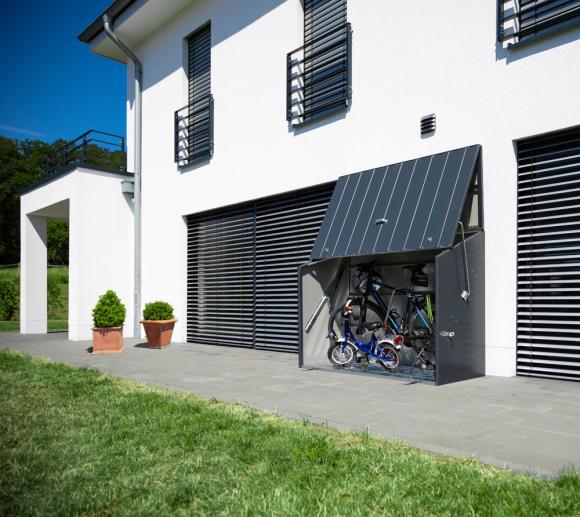 Trimetals Fahrradbox, Gerätebox, Aufbewahrungsbox Sesame Anthrazit