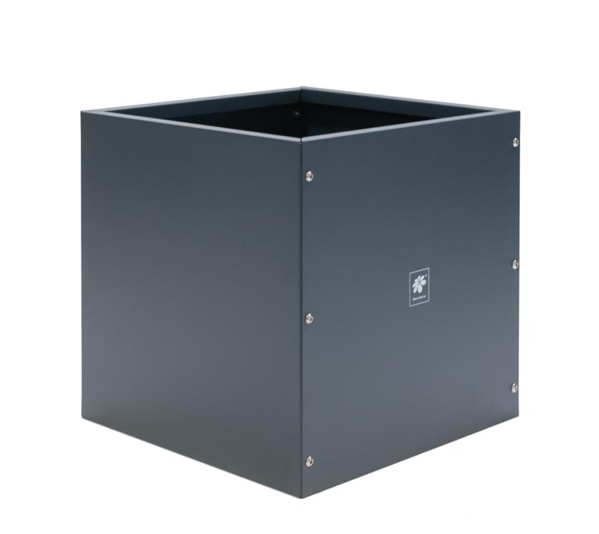 Herstera Garden Stahl Pflanzkübel Cube Anthrazit 70x70x70 cm