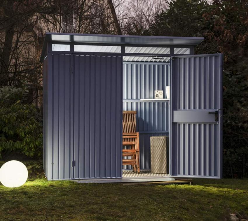 Hörmann Metall Gerätehaus Berry Classic Pultdach 238x303x232 cm