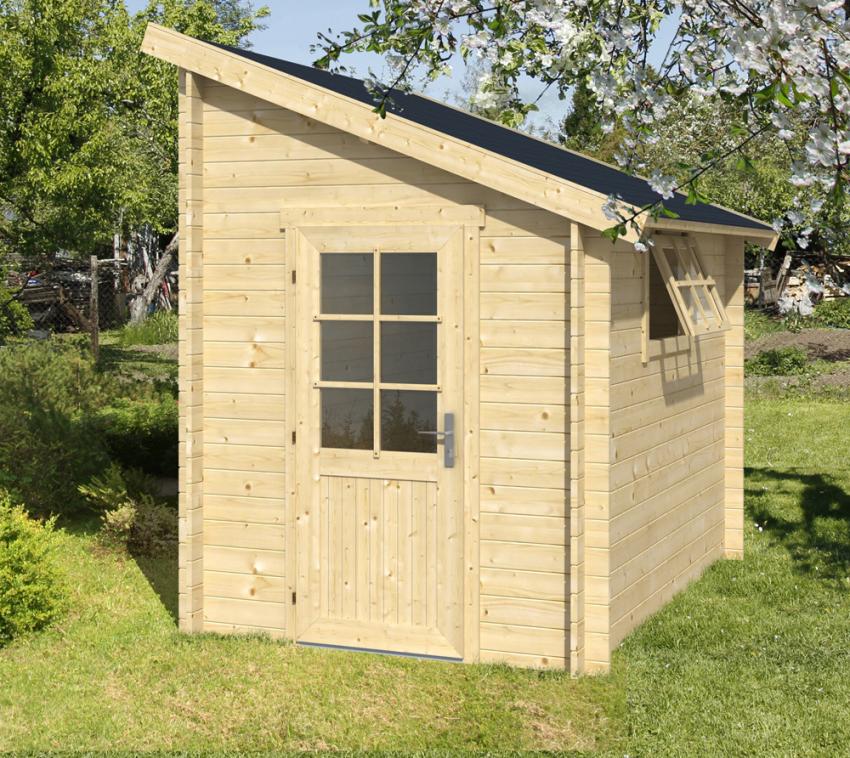 Lasita Maja Gartenhaus Jura Anlehnhaus 3x2m Natur Mygardenhome