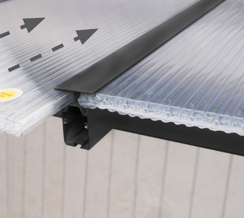 Palram Canopia Aluminium Terrassenüberdachung Olympia Anthrazit