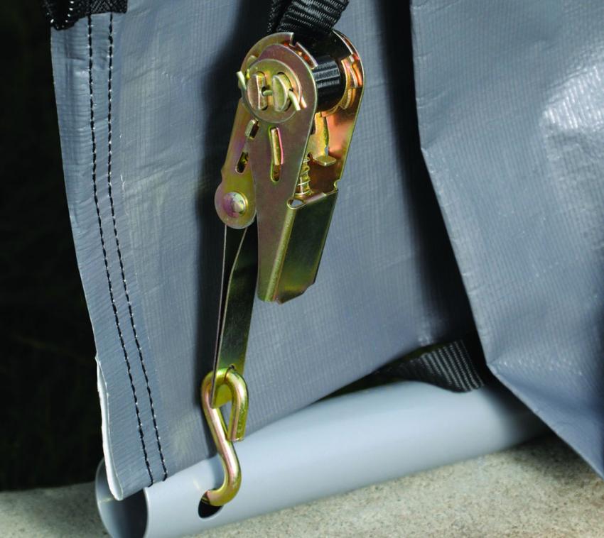 ShelterLogic Foliengerätehaus grau 240x240 cm | mygardenhome