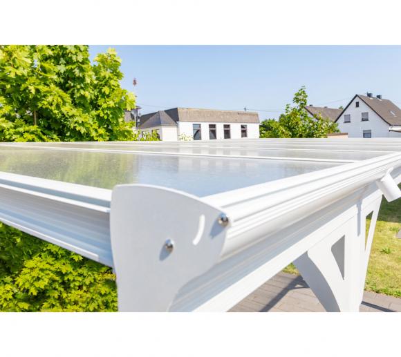 Westmann Aluminium Flachdach Carport Helsinki Weiss 3x5 M