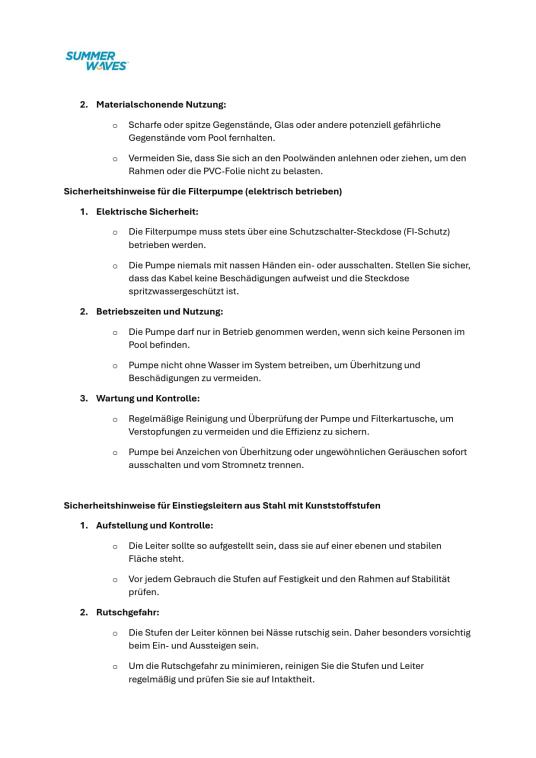 Summer Waves Bodenfolie | Untergrund für Pool | Blau | 756 x 391 cm