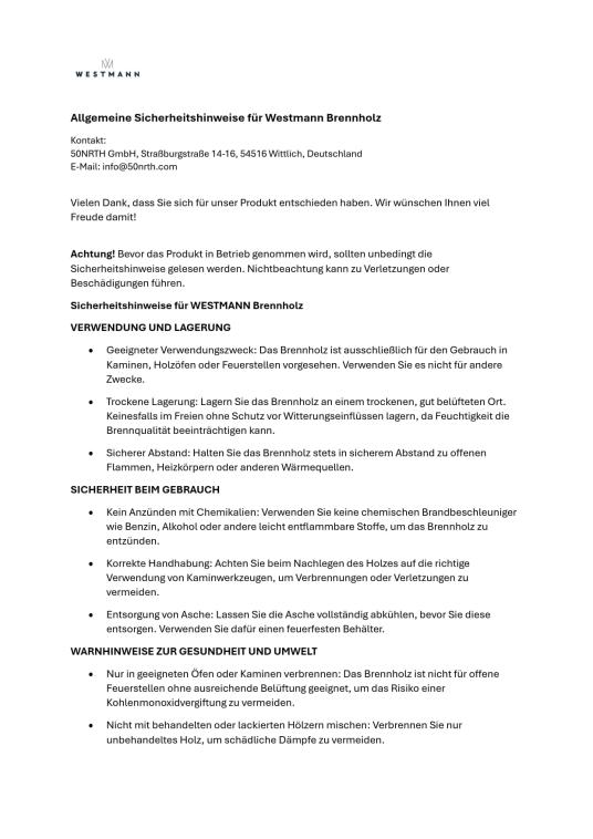 Westmann Brennholz Buche kammergetrocknet | 30 kg 