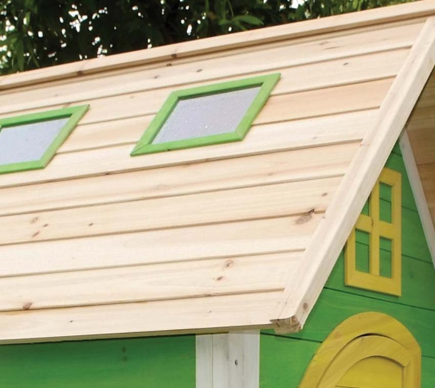 EXIT Kinderspielhaus Fantasia 100 Grün inkl. Fenster und Schornstein