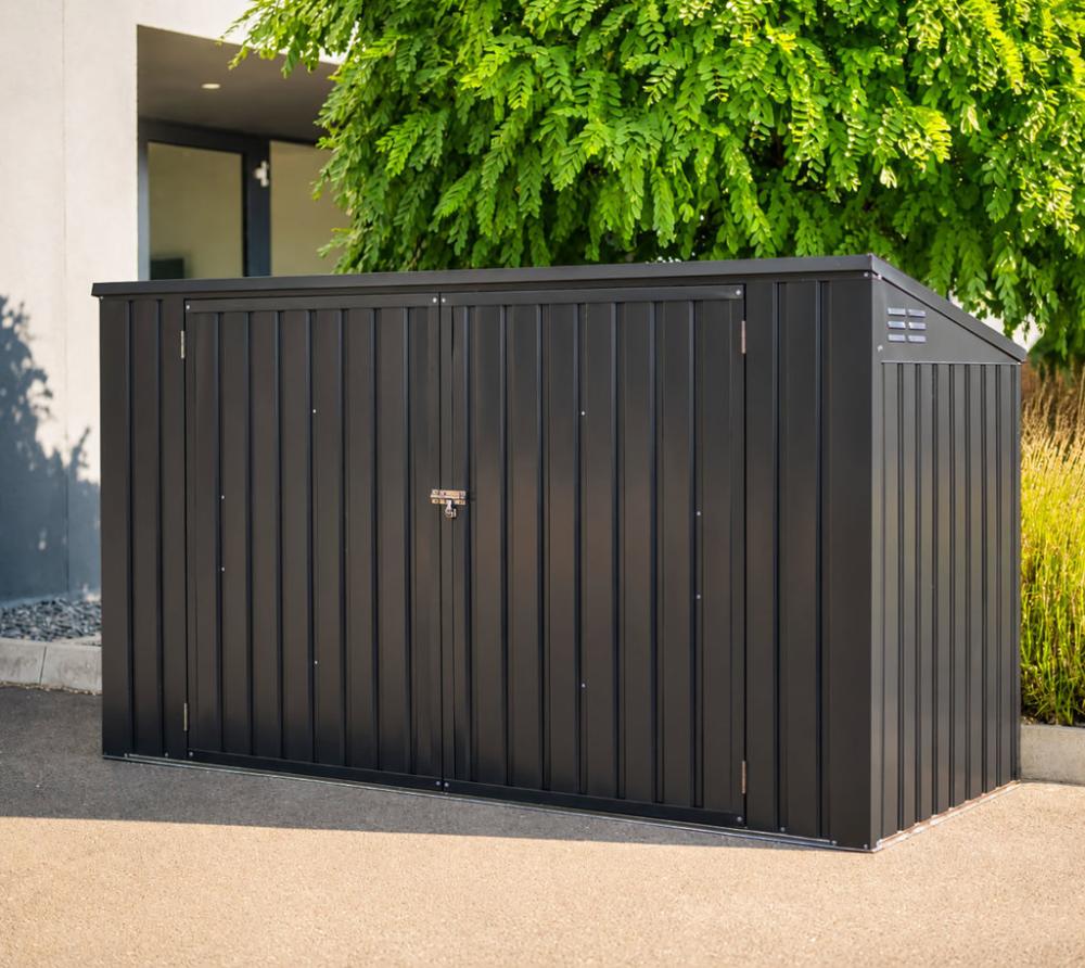 Westmann Metall Mülltonnenbox Gerätebox 73 | Dunkelgrau