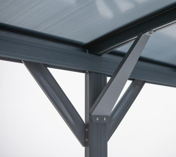 Westmann Aluminium Runddach Carport Bergen Anthrazit 3x5m