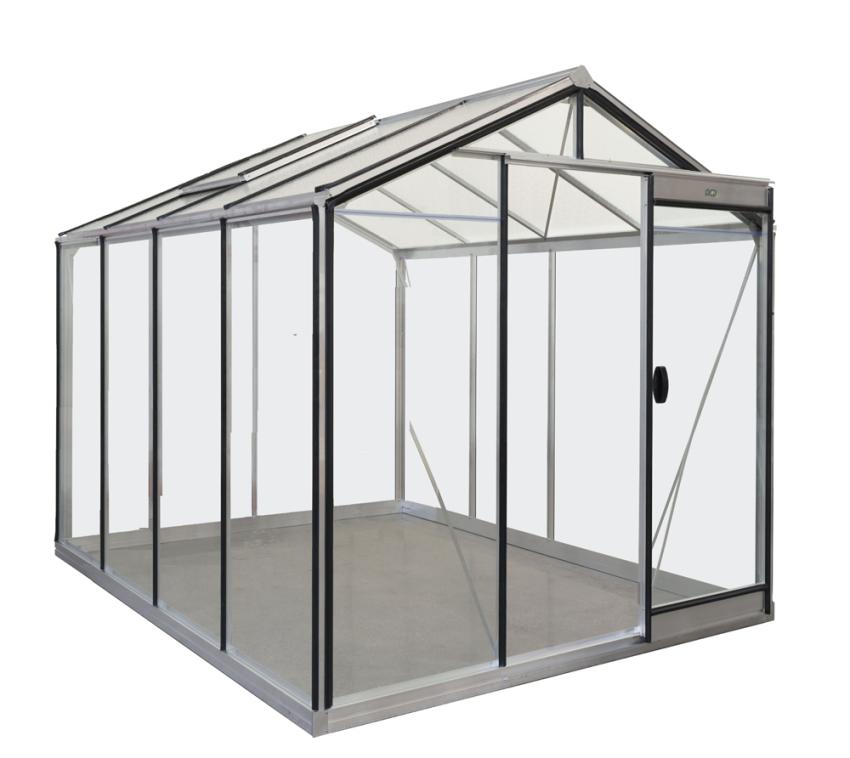 ACD Glas Gewächshaus R204H | Schwarz | 298x232x235 cm 